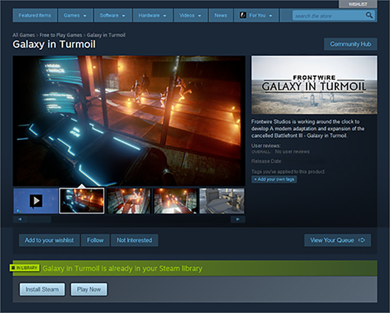 Illustration for article titled Creators Of Star Wars: Battlefront 3 Fan Remake Say It's Getting A Steam Release